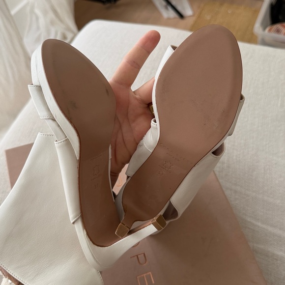 Neiman Marcus NWT Bootie White leather sandal 🌈 - Picture 12 of 17